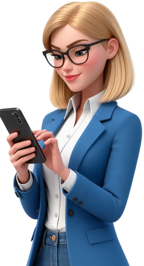 Woman using smartphone